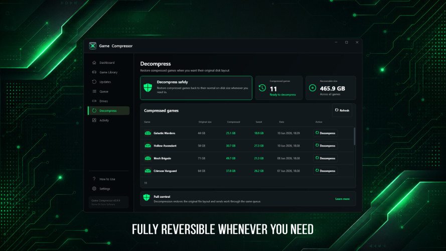 Game Compressor, Steam Gift