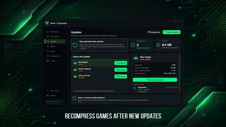 Game Compressor, Steam Gift