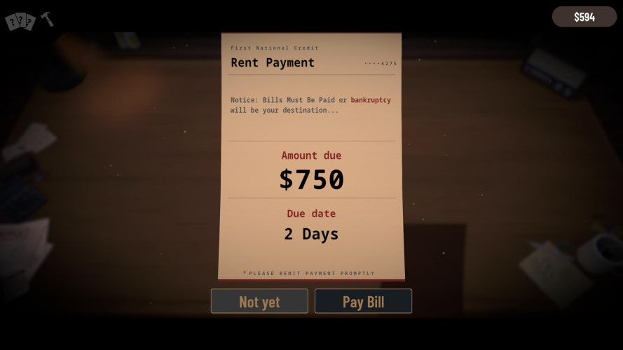Bills Must Be Paid, Steam Gift