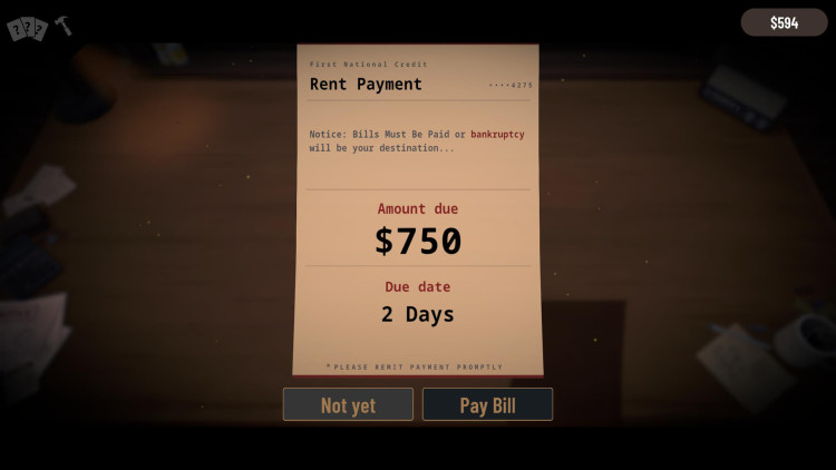 Bills Must Be Paid, Steam Gift