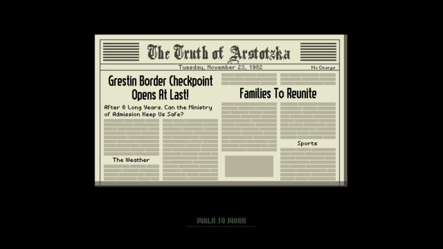 Papers, Please, Steam Gift